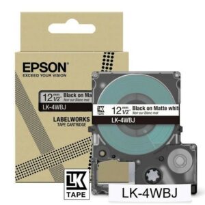 ORIGINALE Epson Nastro nerosuBianco LK-4WBJ C53S672062