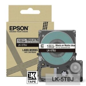 ORIGINALE Epson Nastro nerosuTrasparente LK-5TBJ C53S672066