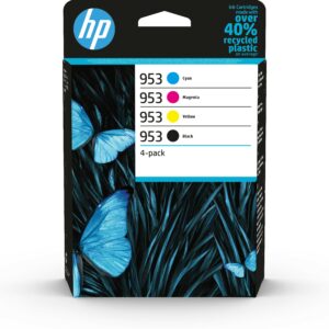 HP Confezione da 4 cartucce di inchiostro nero, ciano, magenta, giallo originali 953