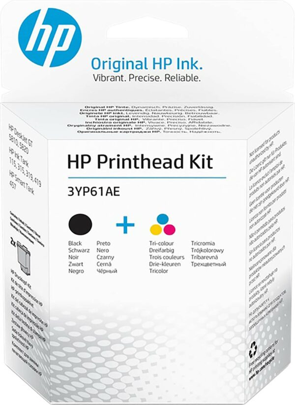 ORIGINALE HP Testina per stampa nero / ciano / magenta / giallo 3YP61AE Druckkopf-Kit