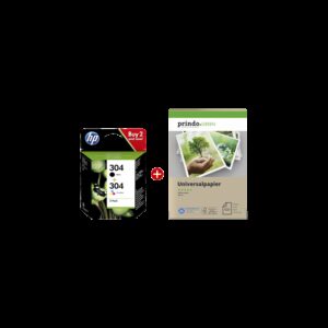 ORIGINALE HP Value Pack nero / differenti colori + Prindo Green Recyclingpapier 500 fogli 304