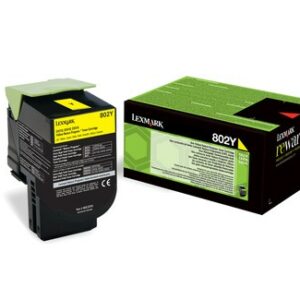 ORIGINALE Lexmark toner giallo 802Y 80C20Y0 1000 pagine cartuccia di stampa riutilizzabile