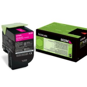 ORIGINALE Lexmark toner magenta 802M 80C20M0 1000 pagine cartuccia di stampa riutilizzabile