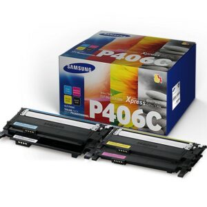 ORIGINALE Samsung Multipack nero / ciano / magenta / giallo CLT-P406C SU375A rainbow kit