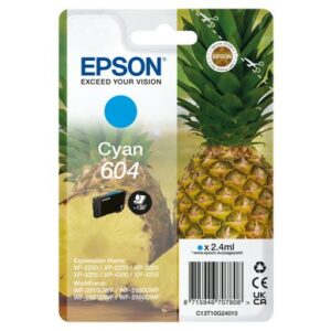 ORIGINALE Epson Cartuccia d'inchiostro ciano C13T10G24010 604 130 pagine 2,4ml