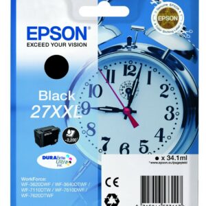 ORIGINALE Epson Cartuccia d'inchiostro nero C13T27914012 27 XXL 2200 pagine 34,1ml XXL