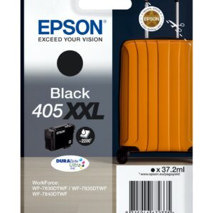 ORIGINALE Epson Cartuccia d'inchiostro nero C13T02J14010 405 XXL 2200 pagine 37,2ml