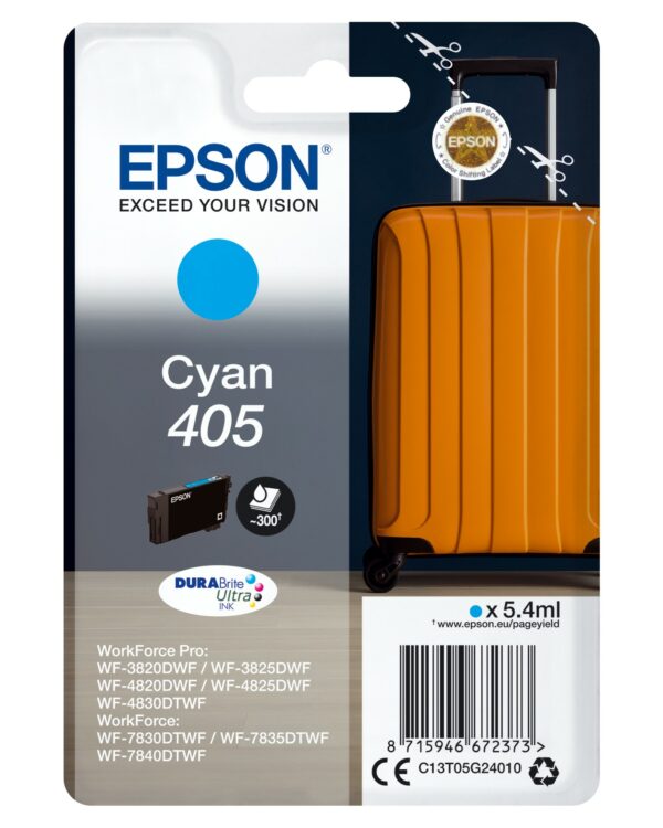 Originale Epson Singlepack Cyan 405 DURABrite Ultra Ink