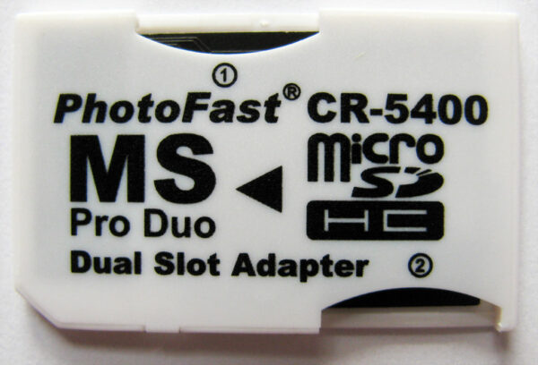 PHOTOFAST ADATTATORE MEMORY STICK PRO DUO CON 2 INGRESSI MICRO SD CR-5400