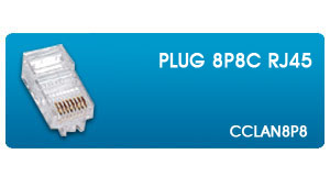 PLUG 8P8C 8 POLI PER RETE RJ45 CAT. 5E NON SCHERMATO PER CAVO FLESSIBILE