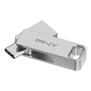 PNY DUO LINK unità flash USB 128 GB USB Type-A / USB Type-C 3.2 Gen 1 (3.1 Gen 1) Stainless steel