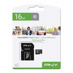 PNY MICRO SD 16 GB CON ADATTATORE P-SDU16G10PPL-GE