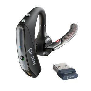 POLY Voyager 5200 Auricolare Wireless A clip Car/Home office Bluetooth Base di ricarica Nero