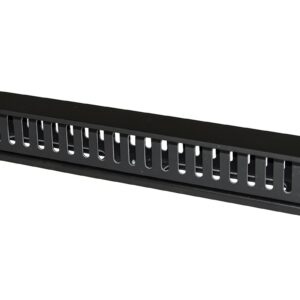 Pannello Passacavi 1 Unita' A Gabbia Per Rack Con Coperchio Scorrevole 25 Slot Colore Nero