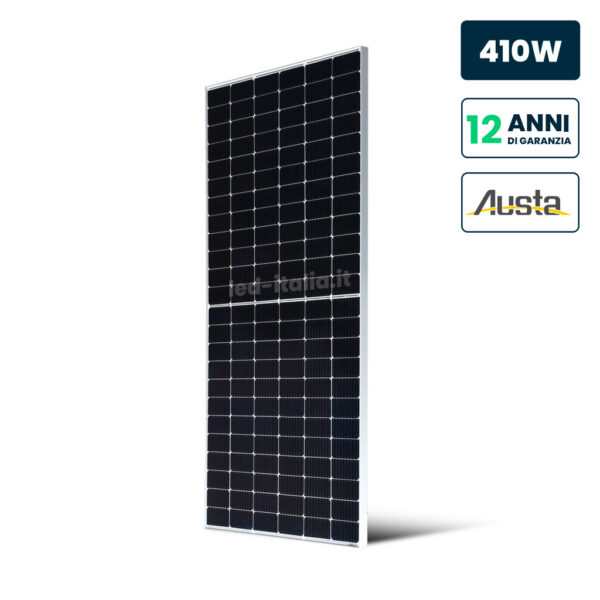 Pannello Solare Fotovoltaico AUSTA da 410W Silver Frame 1722x1134x30mm