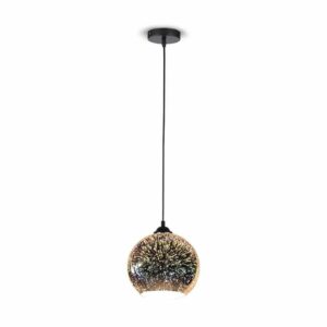 Pendant Light Holder E27 with 3D Glass Lampshade 150mm