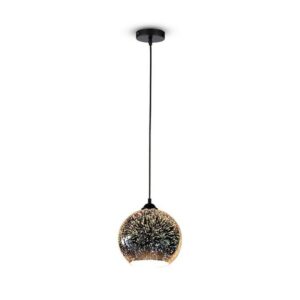 Pendant Light Holder E27 with 3D Glass Lampshade 200mm