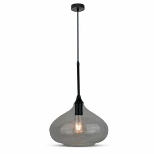 Pendant Light Modern Black Glass Sleek D:280mm