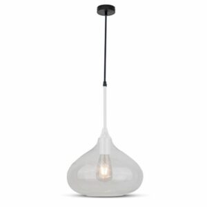 Pendant Light Modern White Glass Sleek D:280mm