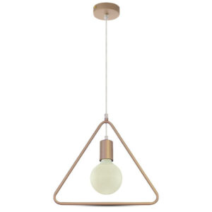 Pendant Light Triangle Champean Gold with Gold Canopy