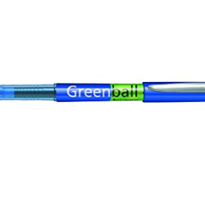 Penna Pilot Greenball a Inchiostro Liquido - Ricaricabile - Realizzata con Plastica Riciclata - Punta Media 0.7mm - Linea 0.35mm - Colore Blu