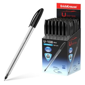 Penna a sfera Classic Stick Erichkrause U-108 - Tecnologia Ultra Glide - Inchiostro nero