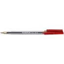 Penna a sfera Staedtler Stick 430 con cappuccio - Punta 0,35 mm - Inchiostro indelebile - Colore rosso