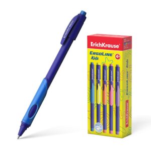 Penna a sfera per bambini Erichkrause Ergoline - Tecnologia Ultra Glide - Inchiostro blu