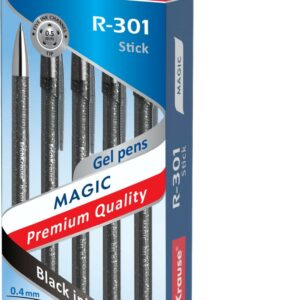 Penna gel cancellabile Erichkrause R-301 Magic Gel 05 - Corpo rotondo tinto e semitrasparente - Inchiostro gel ad asciugatura rapida - Colore nero