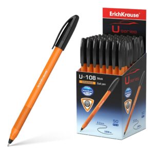 Penna stick arancione Erichkrause U-108 - Tecnologia Ultra Glide - Inchiostro nero