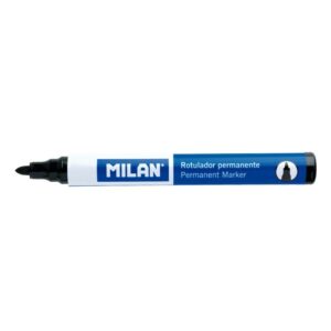 Pennarelli Indelebili Milano con Punta Tonda - Punta 4 mm - Inchiostro a Base Alcool - Colore Nero