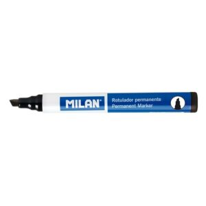 Pennarelli indelebili Milan Punta a scalpello - Punta 1 - 4 mm - Inchiostro a base di alcool - Colore nero