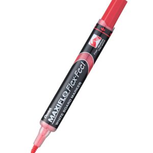 Pentel Whiteboard-Marker Maxiflo Flex-Feel rot evidenziatore 12 pz Punta del pennello Rosso