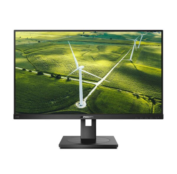 Philips Monitor 23,8 Led Ips 16:9 Fhd 4Ms 250 Cdm, Vga/Dvi/Dp/Hdmi, Green Line, Pivot, Multimediale