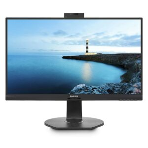 Philips Monitor 23,8 Led Ips Fhd 5Ms 250Cdm, Dp/Hdmi, Usb-C, Webcam, Pivot, Multimediale