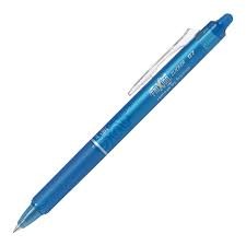 Pilot Frixion Clicker Penna Gel Cancellabile Retrattile - Punta a Sfera 0.7mm - Linea 0.4mm - Impugnatura Ergonomica - Colore Azzurro