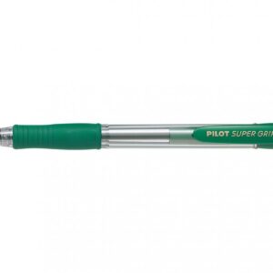 Pilot Super Grip Medium Verde Penna a sfera retrattile a clip Medio 1 pz