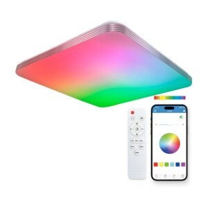 Plafoniera quadrata Ksix Twilight Smartled RGBIC - Controllo APP - 72W - 47,5 cm