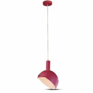 Plastic Pendant Lamp Holder E27 with Slide Aluminum Shade Pink