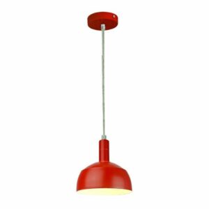 Plastic Pendant Lamp Holder E27 with Slide Aluminum Shade Red