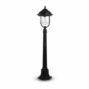 Pole Lamp with Clear Pc Cover Black