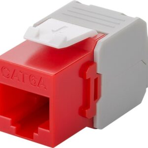 Presa Di Rete Keystone Rj45 Cat6A Utp Toolless Rosso