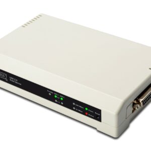 Print Server 10/100 Mbit Con 2 Porte Usb E 1 Porta 25 Poli Parallela