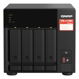 Qnap Nas Tower 4-Bay Nas, Amd Ryzen V1000 Series V1500B 4C/8T 2.2Ghz, 8Gb Ddr4 Ram (2 X Sodimm Slots