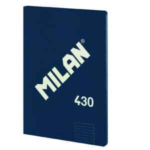 Quaderno Milan Formato A4 A Righe 7mm - 48 Fogli da 95 gr/mq - Microperforato - Copertina Morbida - Colore Blu Scuro