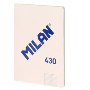 Quaderno Milan formato A4 con quadretto 5x5mm - 48 fogli da 95 gr/mq - microperforato - copertina morbida - colore beige