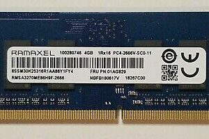 RAMAXEL RAM SO-DDR4 4GB PC4-21300 2666MHZ RMSA3270ME86H9F OEM BULK