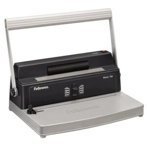 Rilegatore a spirale manuale Fellowes Metal 50R A4 - Perfora fino a 12 fogli - Rilega fino a 450 fogli