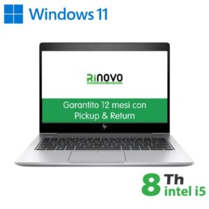 Rinovo Nb Hp 830 G5 I5-8X00U Ddr4 8Gb Ssd 240Gb 13.3 No Dvd Win 11 Pro Grado A 1Y - Ricondizionato