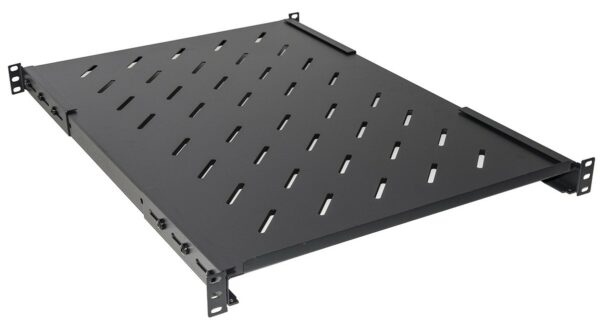 Ripiano Per Armadio Rack 19" Allungabile 650 Mm Con 4 Agganci Nero